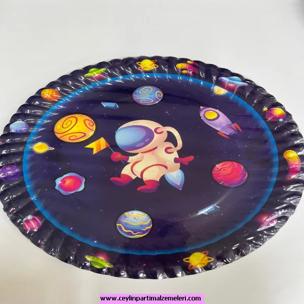 Uzay Temalı Karton Tabak 